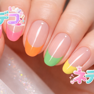春を彩る！カラフルフレンチネイルで気分をリフレッシュ